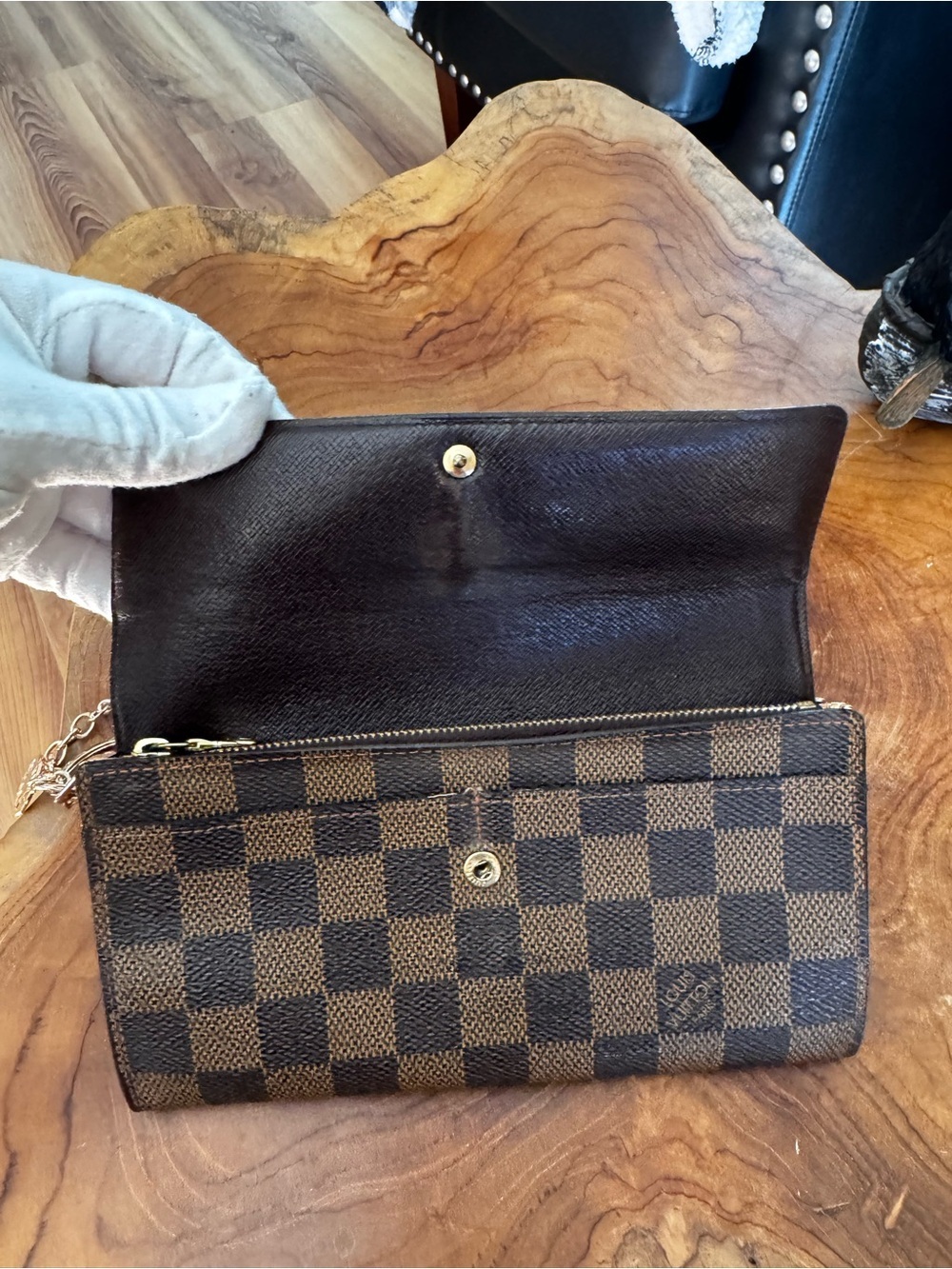 Just In 🔥 Louis Vuitton DAMIER Sarah wallet vintage converted Crossbody b+ - Picture 12 of 17